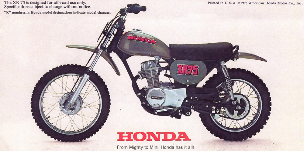 Cycle News Archives Column 1973 Honda XR75
