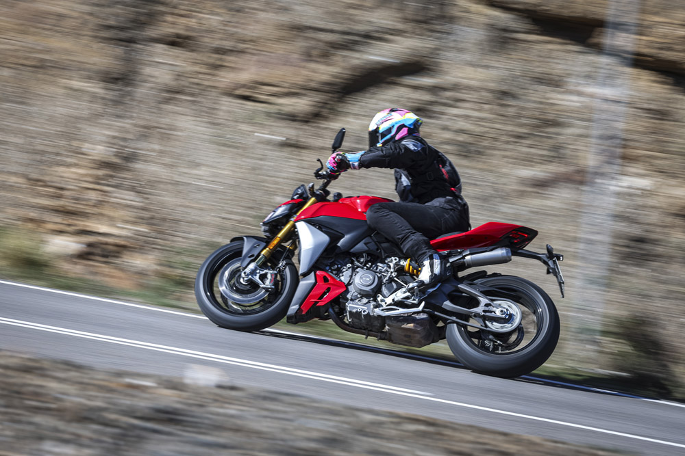2025 Ducati Streetfighter V2 S action left side