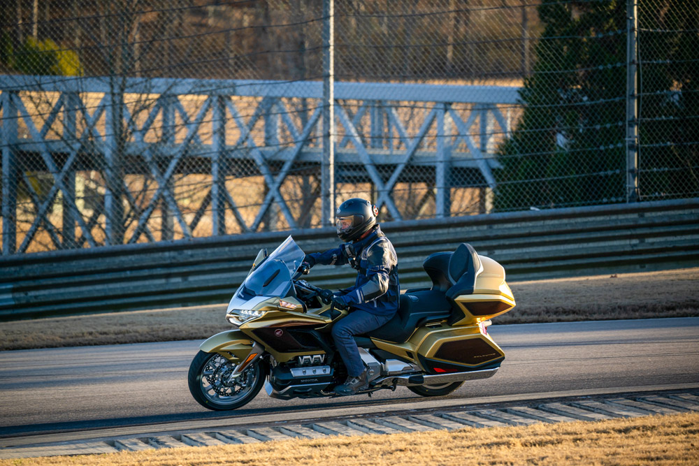 2025 Honda Gold Wing 50th Anniversary on racetrack