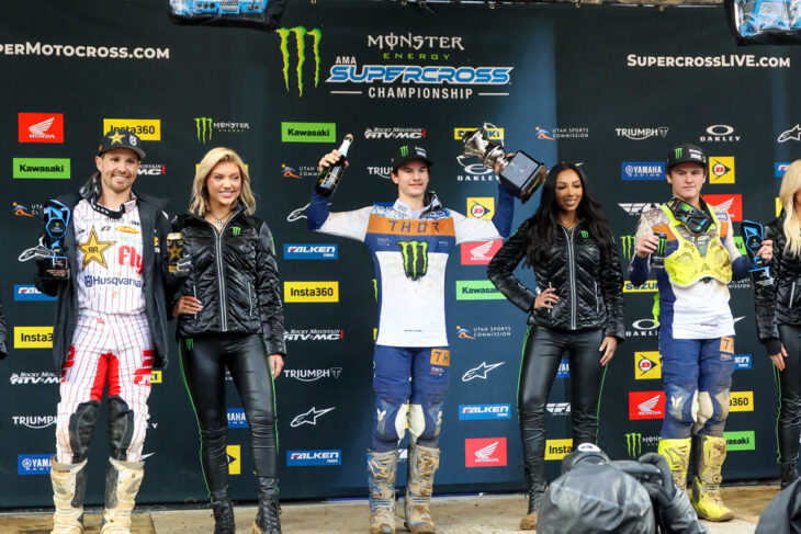 2025 Philadelphia Supercross Results 250SX Podium - Cole Davies - Haiden Deegan - RJ Hampshire