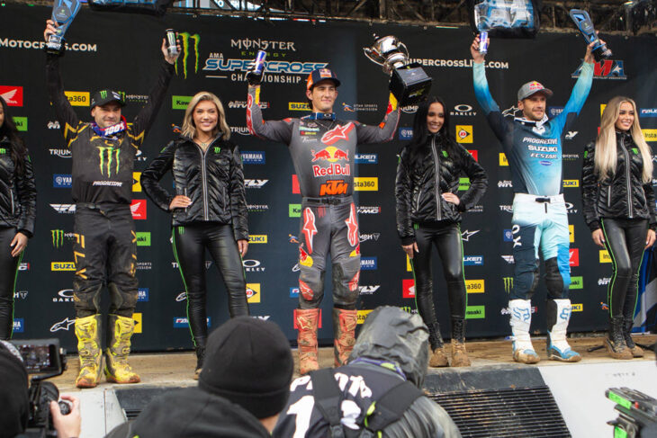 2025 Philadelphia Supercross Results 450SX Podium - Chase Sexton - Cooper Webb - Ken Roczen