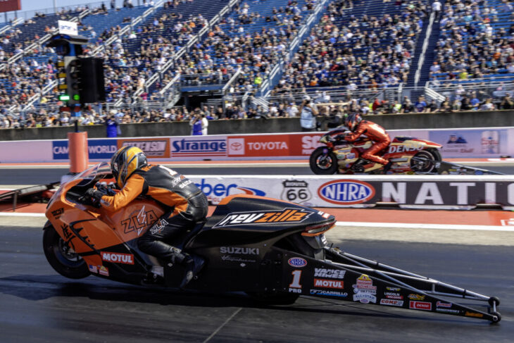 Gaige Herrera NHRA Pro Stock Motorcycle class at Route 66