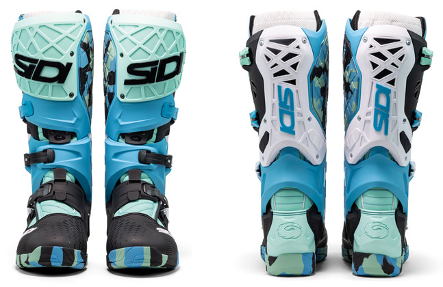 Sidi Crossair X Boots in the Messy cyan colorway